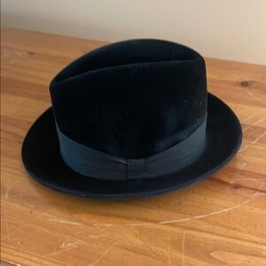 Stetson Black Velvet Fedora Hat